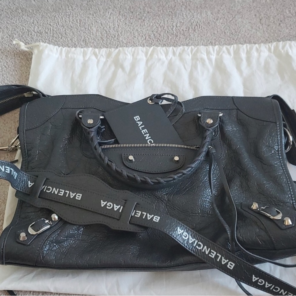 Balenciaga City logo strap